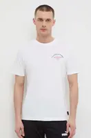 Bavlněné tričko Puma bílá barva, s potiskem, 625415