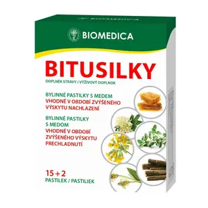 Biomedica Bitusilky bylinné pastilky s medem 15+2 pastilek