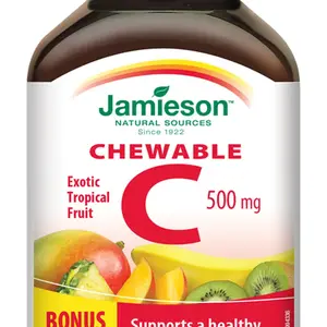 Jamieson Vitamín C 500 mg tropické ovoce 120 cucacích tablet