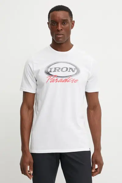 Tréninkové tričko Under Armour Project Rock bílá barva, s potiskem, 1389945