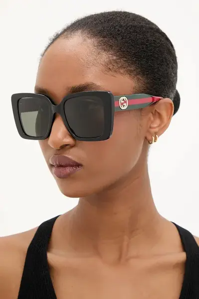 Sluneční brýle Gucci dámské, černá barva, GG1861S