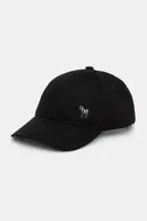Bavlněná baseballová čepice Paul Smith černá barva, s aplikací, M1A.987DT.POZEB