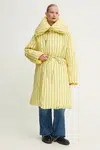 Bunda Sunnei dámská, žlutá barva, zimní, oversize, RTWXOUW012