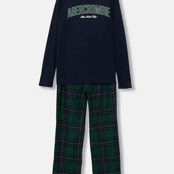Dětské pyžamo Abercrombie & Fitch tmavomodrá barva