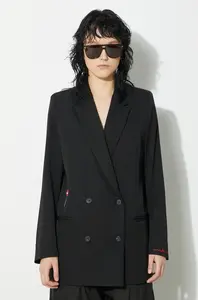 Vlněné sako Fiorucci Black Double Breasted