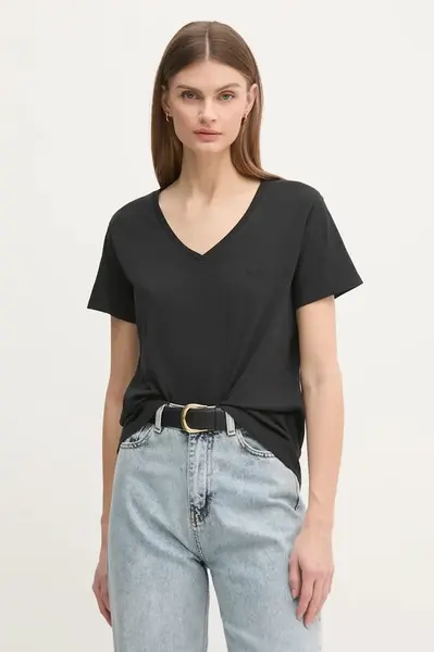 Pepe Jeans Bavlněné tričko Pepe Jeans LOLLY V-NECK