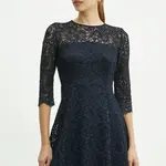 Šaty Morgan RAMPLE tmavomodrá barva, mini, RAMPLE