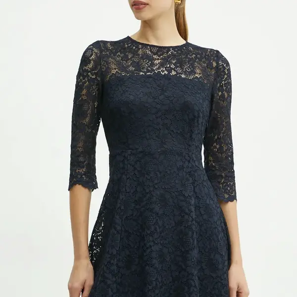 Šaty Morgan RAMPLE tmavomodrá barva, mini, RAMPLE