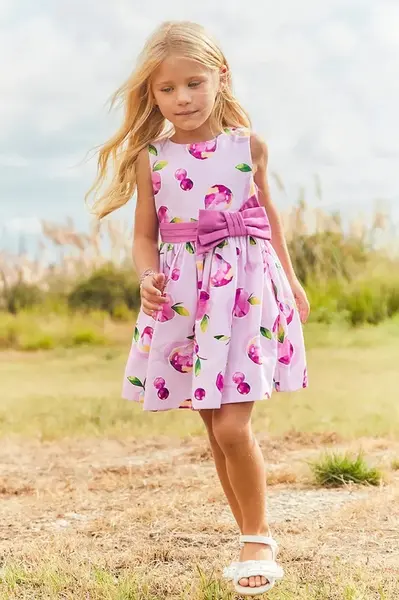 Dětské bavlněné šaty Mayoral fialová barva, mini, 3917