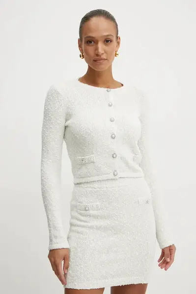 Kardigan Guess DOROTHY dámský, béžová barva, lehký, W5RR20 Z3L21