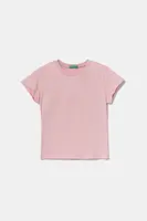 Dětské bavlněné tričko United Colors of Benetton růžová barva, 3I1XC109V