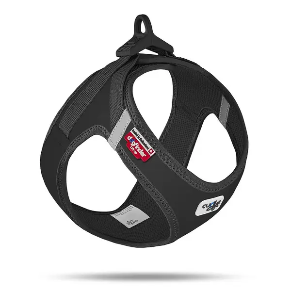Curli Postroj pro psy se sponou Softshell Black M, 6-9 kg