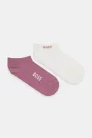 Ponožky BOSS 2-pack dámské, fialová barva, 50502054