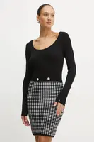 Šaty Guess GABRIELLA černá barva, mini, W5RK12 Z3KX0