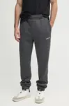 Tepláky Pepe Jeans DAMIAN JOGGER šedá barva, hladké, PM211801
