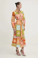 Šaty s příměsí lnu Never Fully Dressed