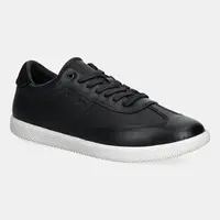 Kožené sneakers boty Calvin Klein LOW TOP LACE UP TMBL LTH černá barva, HM0HM01803