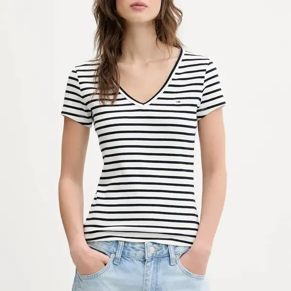 Tričko Tommy Jeans šedá barva, DW0DW17385