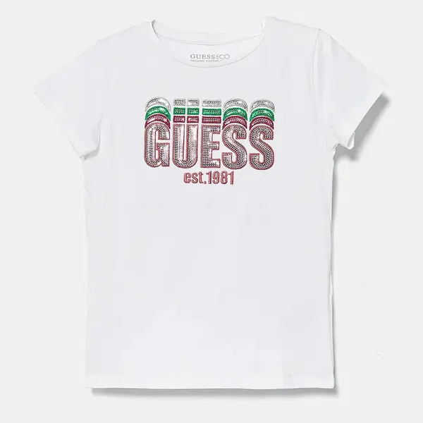 Dětské tričko Guess bílá barva, K5RI17 K6YW4