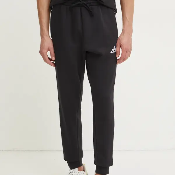 Tepláky adidas Essentials černá barva, vzorované, JD1861