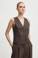 Lněná vesta Day Birger et Mikkelsen Frida - Casual Linen Stripe