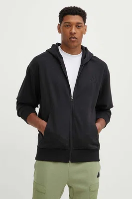 Mikina adidas ALL SZN pánská, černá barva, s kapucí, s aplikací, IX1249