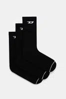 Ponožky Diesel SKM-D-CREW-LIGHT-SOCKS 3-pack pánské, černá barva, A15405.0LKBI