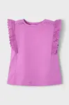 Dětské bavlněné tričko Mayoral růžová barva, 3010