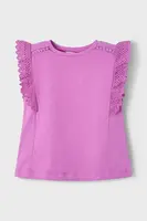 Dětské bavlněné tričko Mayoral růžová barva, 3010