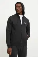 Mikina adidas Originals Essential pánská, černá barva, s kapucí, hladká, IW5791