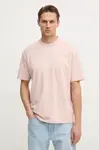 Bavlněné tričko Guess růžová barva, s aplikací, M5RI35 K8FQ4