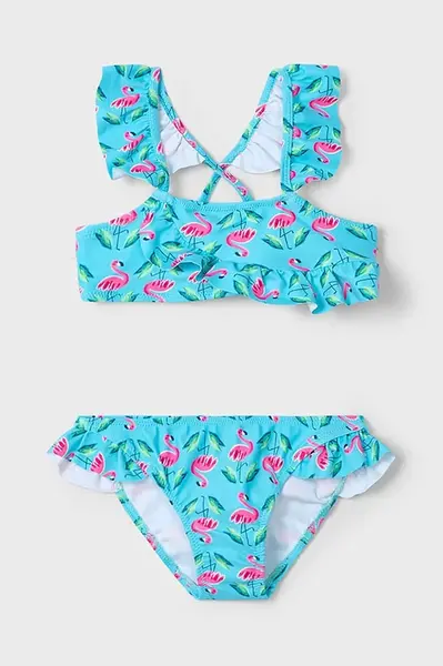 Dvoudílné dětské plavky Mayoral modrá barva, 3714