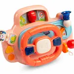 Toyz Interaktivní hračka se zvukem, volant - růžový