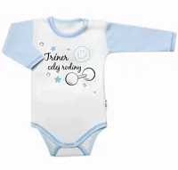 Baby Nellys Body dlouhý rukáv s vtipným textem  Trenér celej rodiny vel.  80
