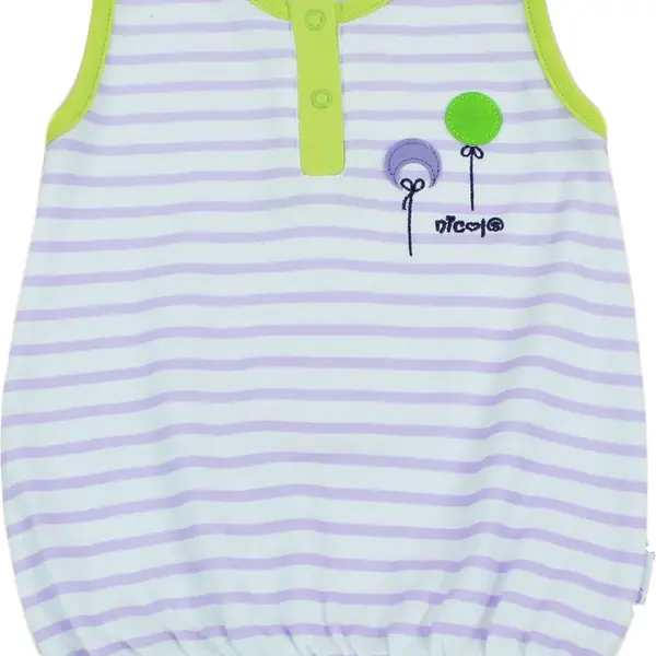 nicol Tunička kr.rukáv vel. 74,. - BALONKY, fialové proužky