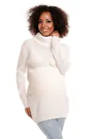 bemaamaa Dámský svetřík s roláčkem POLY - bílý