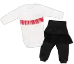 Mamatti 2dílná sada Body dl. rukáv s tutu volánkem, tepláčky s tutu