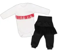 Mamatti 2dílná sada Body dl. rukáv s tutu volánkem, tepláčky s tutu