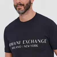 Tričko Armani Exchange pánské, tmavomodrá barva, s potiskem, 8NZT72 Z8H4Z NOS