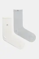Ponožky Calvin Klein 2-pack dámské, šedá barva, 701231377