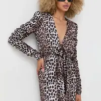 Šaty Notes du Nord Hayes hnědá barva, mini