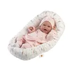 Llorens 74122 NEW BORN - realistická panenka miminko se zvuky a měkkým látkovým tělem - 42