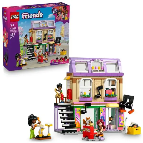 LEGO® Friends 42653 Obchod s hudebninami a byt