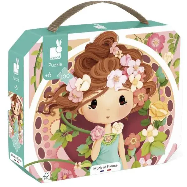 Janod Puzzle v kufříku Umělecké Mucha 100 ks