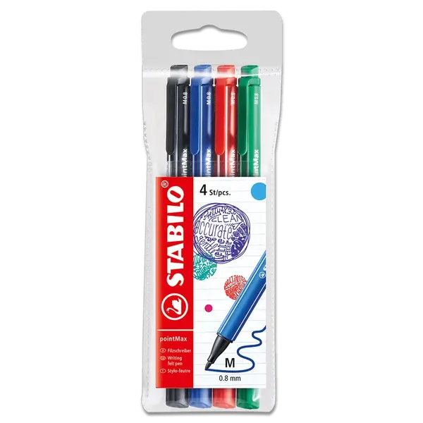 Liner STABILO pointMax 488 - 0,8 mm, sada 4 barvy