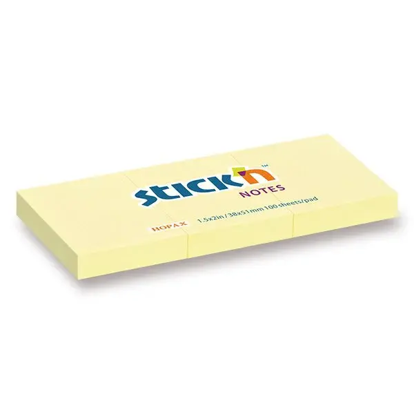 Samolepicí bloček Hopax Stick’n Notes - 38 x 51 mm, 100 listů, 3ks