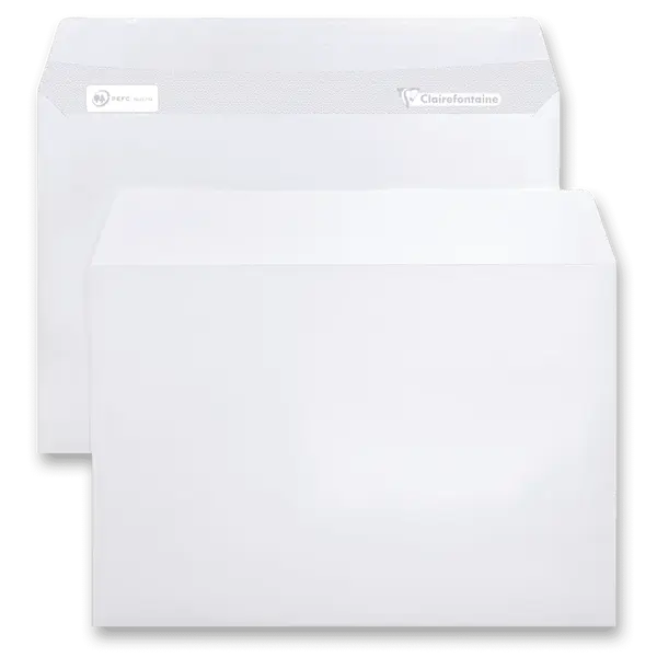 Bílá obálka Clairefontaine - C5, samolepicí, bez okénka
