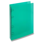 4kroužkový pořadač Transparent, A4, 20 mm - zelený