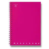 Kroužkový blok Pigna Monocromo - A4, linkovaný, 70 listů, mix barev