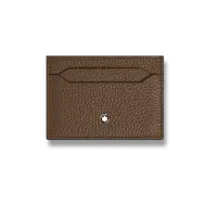 Pouzdro na kreditní karty Montblanc Grain 5 cc, hnědé